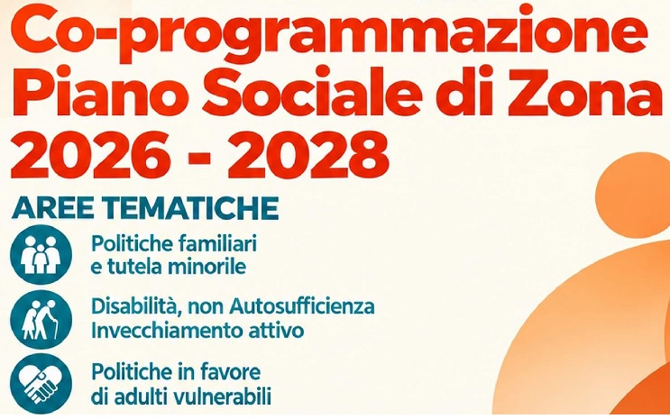 Ambito di Corato, al via la co-programmazione del Piano Sociale di Zona 2026-2028